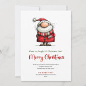 Funny Santa Cartoon Whimsical Holiday Greeting シーズンカード (正面)