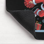 Funny Santa Cheering Cheerleading Christmas Xmas P マウスパッド (コーナー)