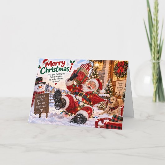 Funny Santa Christmas Card カード (正面)