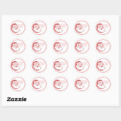 Funny Santa Christmas Holiday Envelope Seals Cute  ラウンドシール (シート)