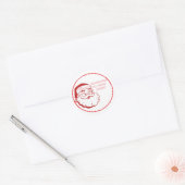 Funny Santa Christmas Holiday Envelope Seals Cute  ラウンドシール (封筒)