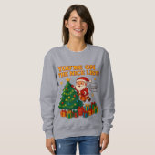 Funny Santa Christmas Hoodie Women – Holiday Gift スウェットシャツ (正面フル)