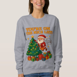 Funny Santa Christmas Hoodie Women – Holiday Gift スウェットシャツ