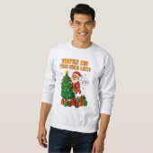 Funny Santa Christmas Sweatshirt – Nice List Gift スウェットシャツ (正面フル)