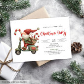 Funny Santa Classic Red Green Digital Party Invite 招待状