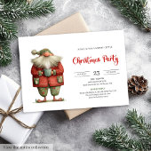 Funny Santa Classic Red Green Digital Party Invite 招待状