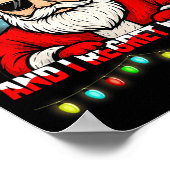 Funny Santa Claus Christmas Xmas For Men Women Boy ポスター (角)