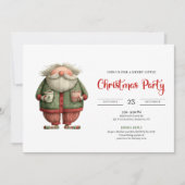 Funny Santa Claus Editable Office Celebration  招待状 (正面)