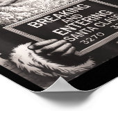 Funny Santa Claus Mugshot Christmas – Santa Xmas  ポスター (角)