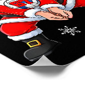 Funny Santa Claus Playing Volleyball Six Seven Chr ポスター (角)