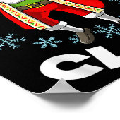 Funny Santa Claus Sancho Mexican Santa Claus Chris ポスター (角)