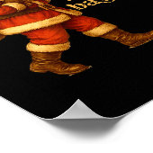 Funny Santa Claus Snow Diggity Bout To Bag It Up  ポスター (角)