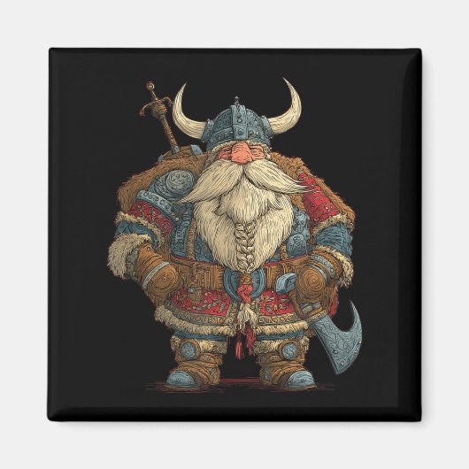 Funny Santa Claus Viking Costume For Boys And Girl マグネット (正面)