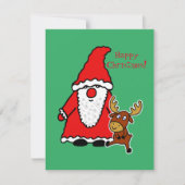 Funny Santa Claus with baby moose (正面)