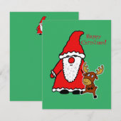 Funny Santa Claus with baby moose (正面/裏面)