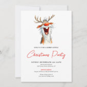 Funny Santa Cocktail Christmas Party Invitation   招待状 (正面)