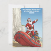 Funny Santa Dinghy Christmas  シーズンカード (正面)