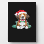 Funny santa dog Oversized T-Shirt フォトプラーク (正面)