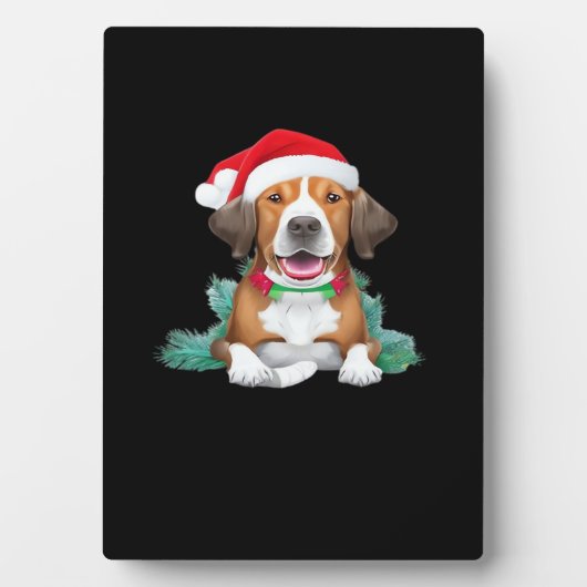 Funny santa dog Oversized T-Shirt フォトプラーク (正面)