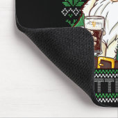 Funny Santa Drinking Beer Splitting G Christmas Ad マウスパッド (コーナー)