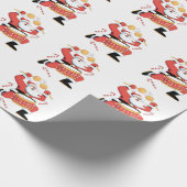 Funny Santa Drummer Ugly Christmas Xmas Drumming  ラッピングペーパー (角)