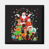 Funny Santa Elf Snowman Reindeer Gingerbread Chris マグネット (正面)