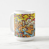 Funny Santa & Gingerbread Christmas Mug コーヒーマグカップ (正面左)