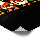 Funny Santa Goose Snowman Just A Christmas Goose X ポスター (角)