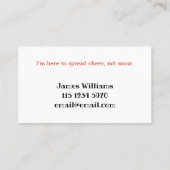 Funny Santa Greetings コーリングカード (裏面)