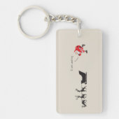 Funny santa 'I am coming' for sleigh キーホルダー (正面)