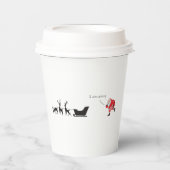 Funny santa 'I am coming' for sleigh 紙コップ (正面)