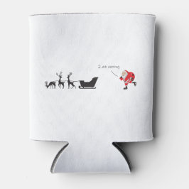 Funny santa 'I am coming' for sleigh 缶クーラー