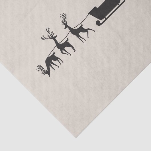 Funny santa 'I am coming' for sleigh 薄葉紙 (詳細)