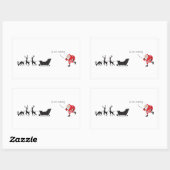 Funny santa 'I am coming' for sleigh 長方形シール (シート)