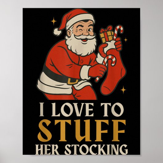 Funny Santa I Love To Stuff Her Stock Jingle His B ポスター (正面)