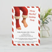 Funny Santa Legs | North Pole Mischief Holiday  招待状 (スタンド正面)