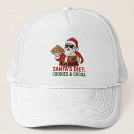 Funny Santa Mug – Santa’s Diet: Cookies & Cocoa キャップ