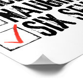 Funny Santa Nice Naughty Six Seven Meme 67 Christm ポスター (角)