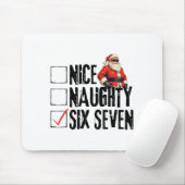 Funny Santa Nice Naughty Six Seven Meme 67 Christm マウスパッド (マウス)