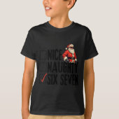 Funny Santa Nice Naughty Six Seven Meme 67 Christm Tシャツ (正面)