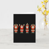 Funny Santa Ohio Midwestern Party O-h-i-o Christma カード (黄色い花)