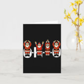 Funny Santa Ohio Party O-h-i-o Christmas Season Mi カード (黄色い花)