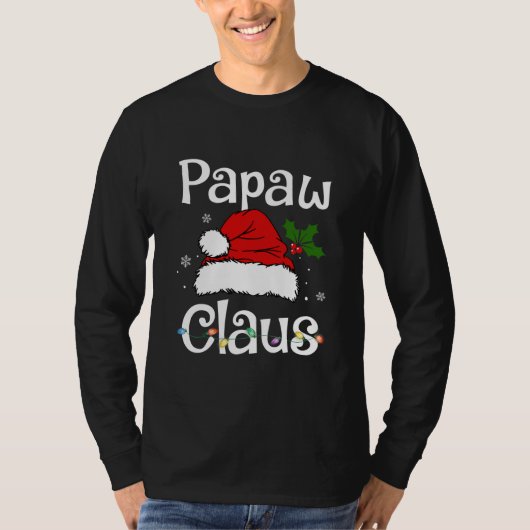 Funny Santa Papaw Claus Christmas Matching Family Tシャツ (正面)