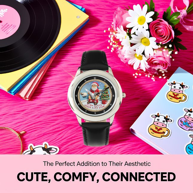 Funny Santa Pit Stop Toilet  腕時計 (クリエイターアップロード済み)