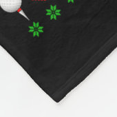 Funny Santa Playing Golf Srts Christmas フリースブランケット (角)