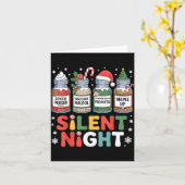 Funny Santa Profol Silent Night Icu Nurses Merry C カード (黄色い花)