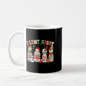 Funny Santa Profol Silent Night Icu Nurses Merry C コーヒーマグカップ (左)