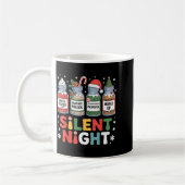 Funny Santa Profol Silent Night Icu Nurses Merry C コーヒーマグカップ (左)
