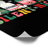 Funny Santa Profol Silent Night Icu Nurses Merry C ポスター (角)