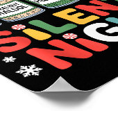 Funny Santa Profol Silent Night Icu Nurses Merry C ポスター (角)